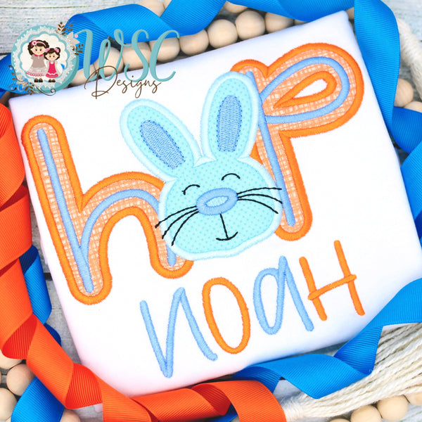 Boys Hop Easter Bunny Shirt - WSC-Designs Boutique