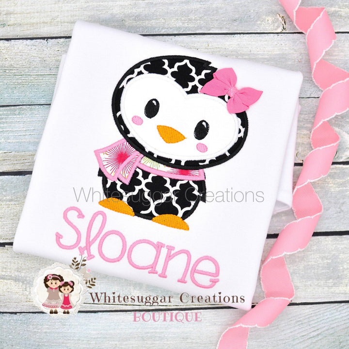 Baby Girl Cute Penguin Christmas Shirt - WSC-Designs Boutique