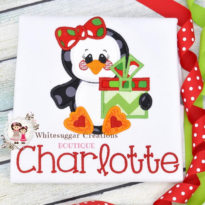 Baby Girl Penguin Christmas Shirt - WSC-Designs Boutique