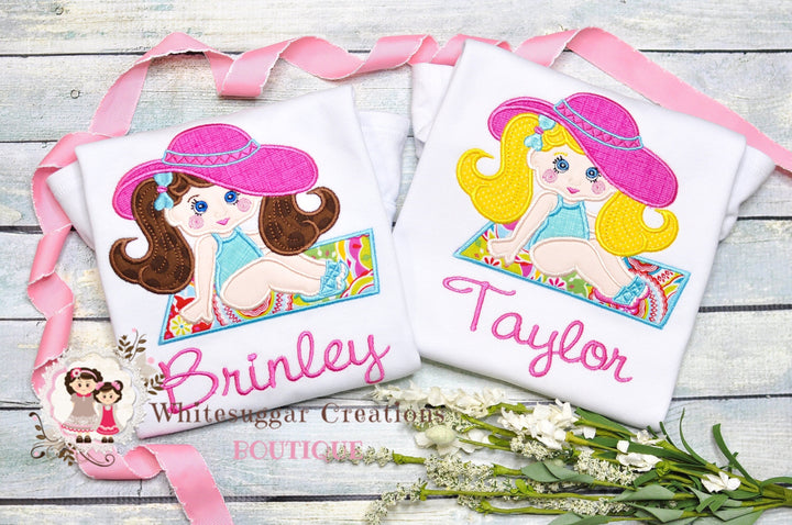 Beach Girl Embroidered T Shirt - WSC-Designs Boutique