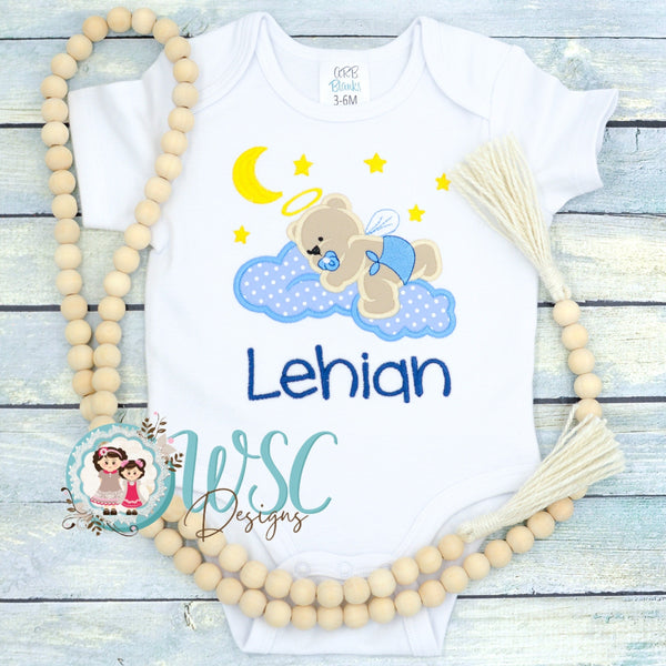 Bear on a Cloud Embroidered Bodysuit - WSC-Designs Boutique