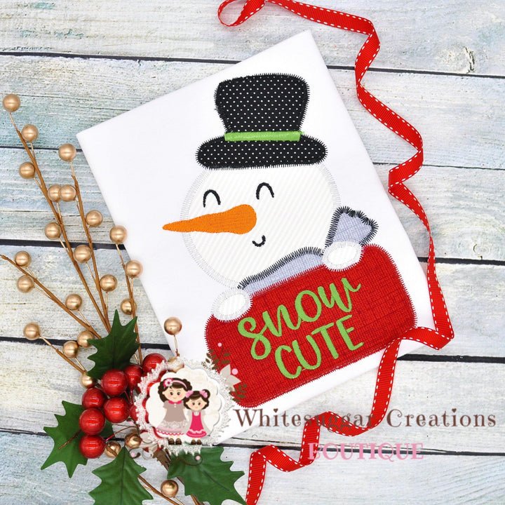 Boy Christmas Snowman Shirt - WSC-Designs Boutique