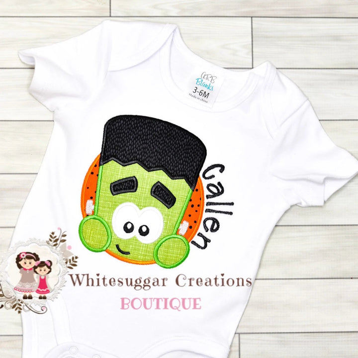 Boys Halloween Little Frankenstein Shirt - WSC-Designs Boutique