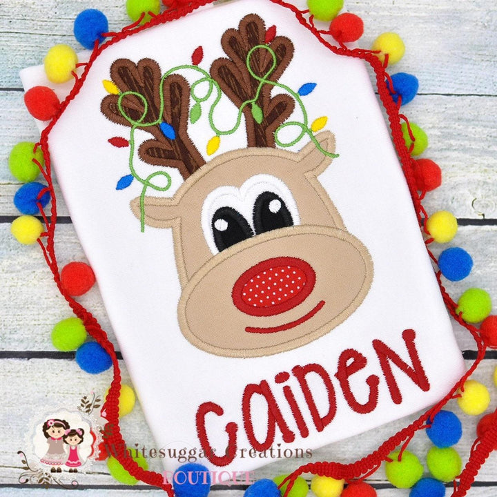 Christmas Reindeer with Lights Shirt for Boys - WSC-Designs Boutique