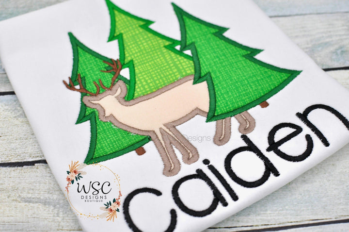Christmas Reindeer Woodland Buck T-Shirt for Boys - WSC-Designs Boutique