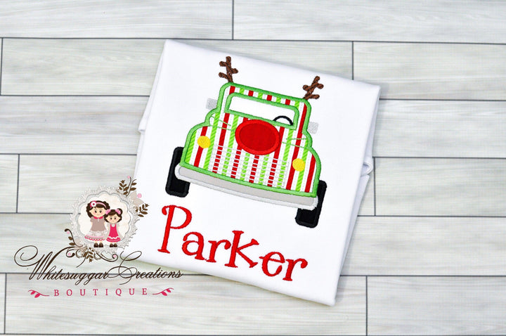 Christmas Truck Shirt with Antlers Shirt - WSC-Designs Boutique