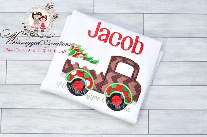 Christmas Truck with Tree Shirt for Boys - WSC-Designs Boutique