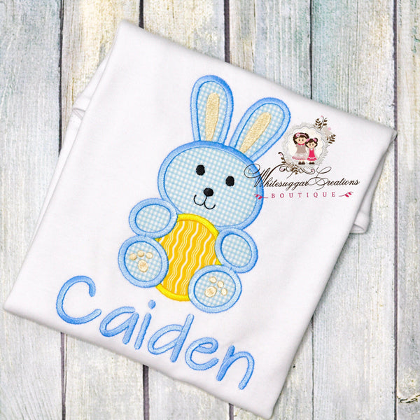 Easter Bunny Applique Shirt - Customized Personalized Baby Boys Easter Top - WSC-Designs Boutique