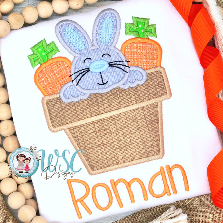 Easter bunny in a flower pot with carrots Shirt - WSC-Designs Boutique