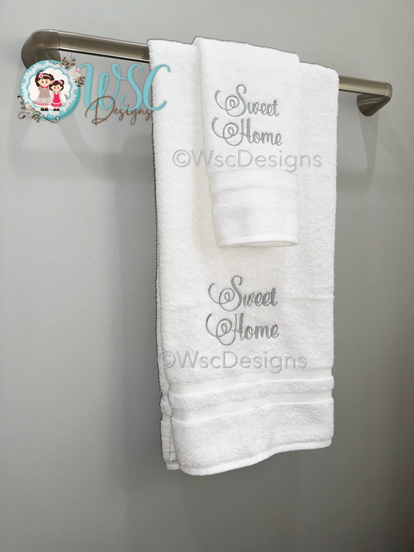 Elegant Embroidered Towel Gift Sets - WSC-Designs Boutique