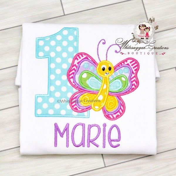 Girl Butterfly Birthday T-Shirt - WSC-Designs Boutique