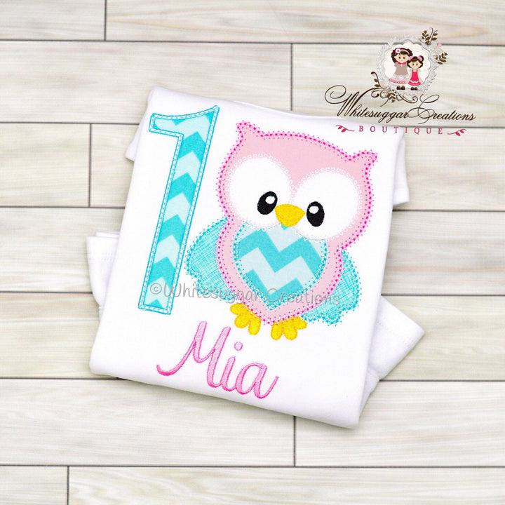 Girl Owl Birthday Shirt - WSC-Designs Boutique