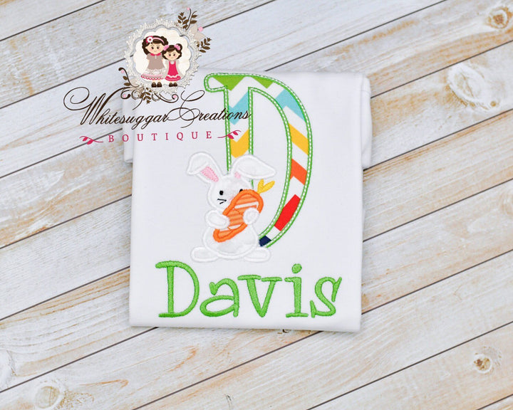 Personalized Boy Easter Bunny Alpha Shirt - WSC-Designs Boutique