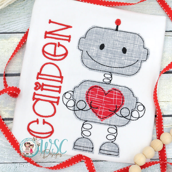 Robot Boy Valentines Day shirt - WSC-Designs Boutique