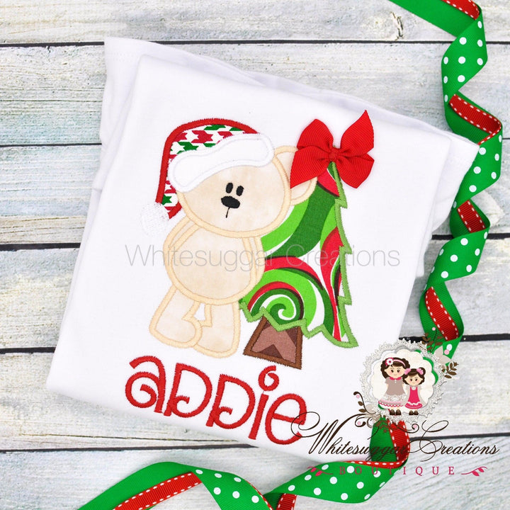 Santa Bear With Christmas Tree T-Shirt - WSC-Designs Boutique