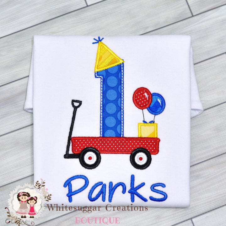 Wagon First Birthday Shirt for Boys - WSC-Designs Boutique
